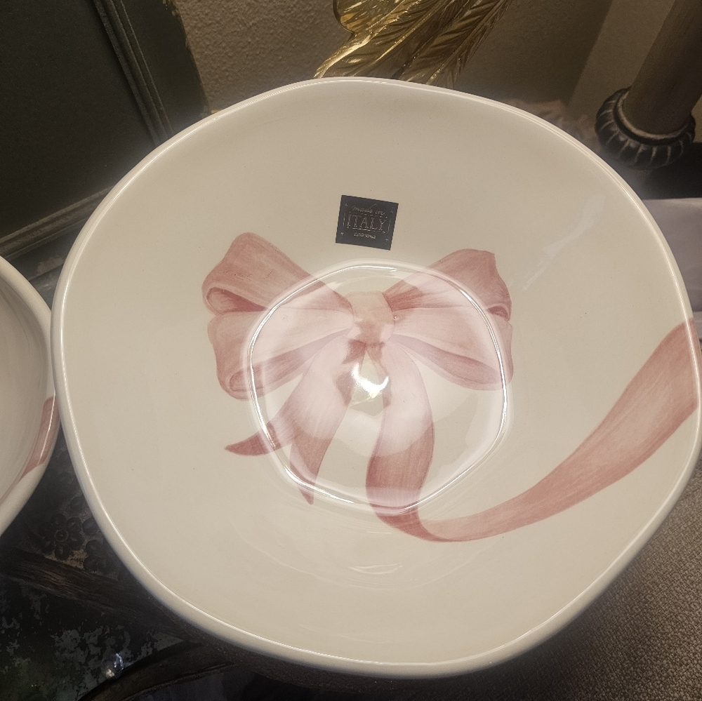2 Effetti Home Ceramic Pink bow 🩷🎀🩷Bowls
